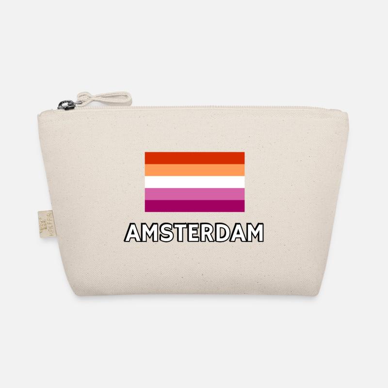 Lesben-Pride-Flagge Amsterdam Bio-Täschchen