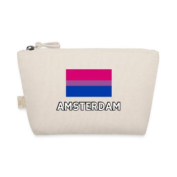 Bi Pride Flag Amsterdam - Organic Pouch - nature - Front