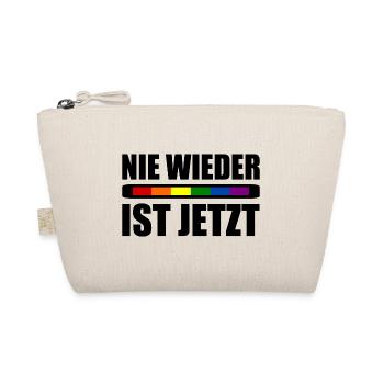 Nie wieder ist jetzt - Bio-Täschchen - Natur - Vorne