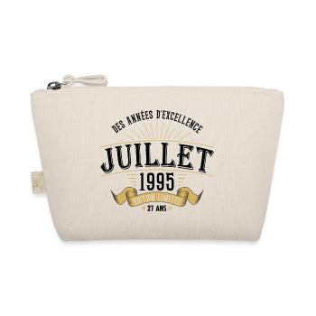 27 Ans Anniversaire Vintage Né(e) en Juillet 1995 - Trousse biologique - nature - Devant