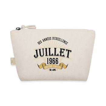 56 Ans Anniversaire Vintage Né(e) en Juillet 1966 - Trousse biologique - nature - Devant