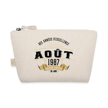 35 Ans Anniversaire Vintage Né(e) en Août 1987 - Trousse biologique - nature - Devant