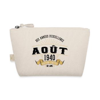 82 Ans Anniversaire Vintage Né(e) en Août 1940 - Trousse biologique - nature - Devant