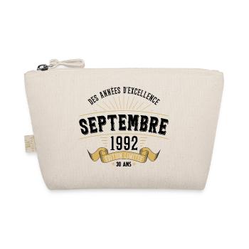 30 Ans Anniversaire Vintage Né(e) Septembre 1992 - Trousse biologique - nature - Devant