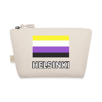 Non binary Pride Flag Helsinki - Organic Pouch - nature - Front