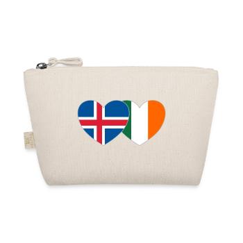 Island Irland Flagge Herz - Bio-Täschchen - Natur - Vorne