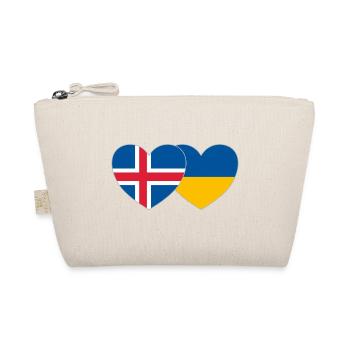 Islande Ukraine Flag Heart - Trousse biologique - nature - Devant