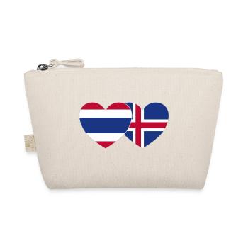 Thailand Island Flagge Herz - Bio-Täschchen - Natur - Vorne