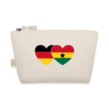 Deutschland Ghana Flagge Herz - Bio-Täschchen - Natur - Vorne
