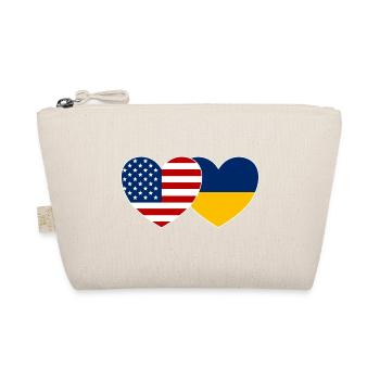 États-Unis Ukraine Flag Heart - Trousse biologique - nature - Devant