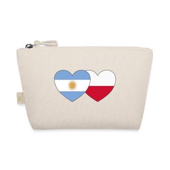 Argentine Pologne Drapeau Cœur - Trousse biologique - nature - Devant
