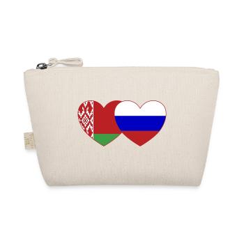Belarus Russia Flag Heart - Organic Pouch - nature - Front