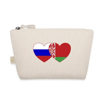 Russie Biélorussie Drapeau Cœur - Trousse biologique - nature - Devant