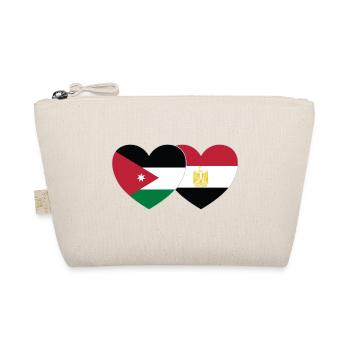 Jordan Egypt Flag Heart - Organic Pouch - nature - Front