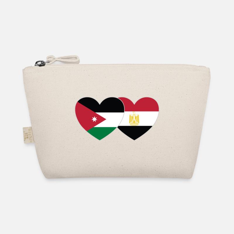 Jordanie Egypte Drapeau Coeur Trousse biologique