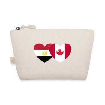 Ägypten Kanada Flagge Herz - Bio-Täschchen - Natur - Vorne