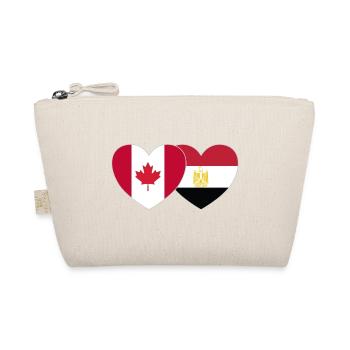 Canada Egypt Flag Heart - Organic Pouch - nature - Front