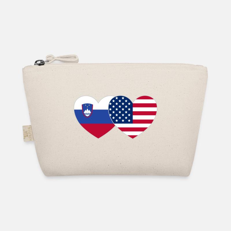Slovénie États-Unis Drapeau Coeur Trousse biologique