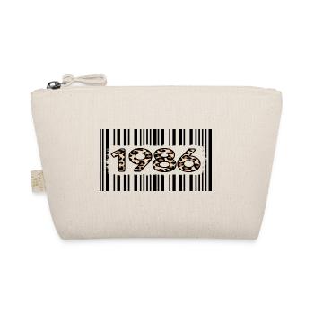 1986 birthday 36 year anniversary barcode leopard - Organic Pouch - nature - Front
