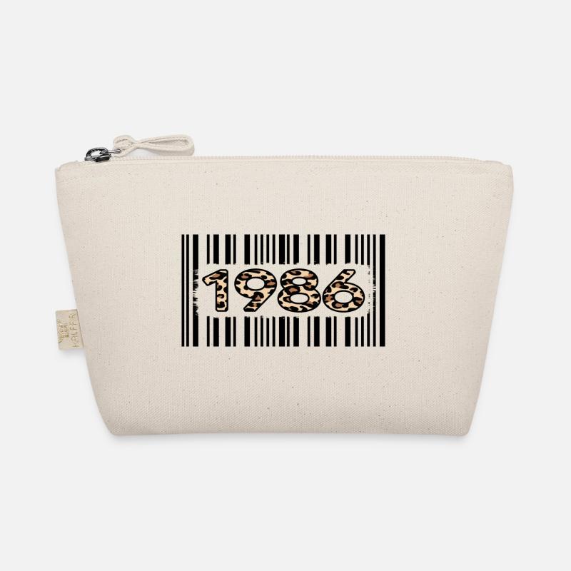 1986 birthday 36 year anniversary barcode leopard Organic Pouch
