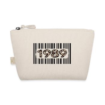 1989 geburtstag 33 jahre jubiläum barcode leopard - Bio-Täschchen - Natur - Vorne