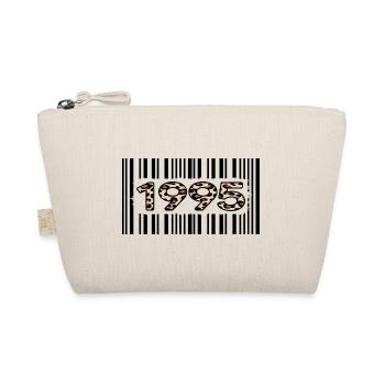 1995 birthday 27 years anniversary barcode leopard - Organic Pouch - nature - Front