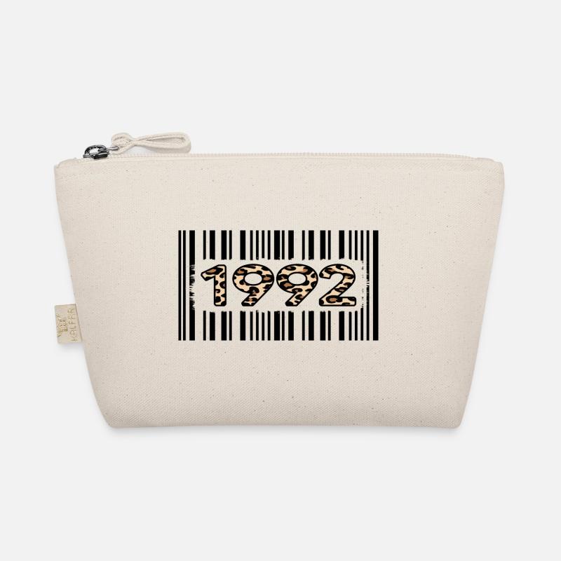 1992 birthday 30 years anniversary barcode leopard Organic Pouch