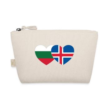 Bulgarien Island Flagge Herz - Bio-Täschchen - Natur - Vorne