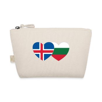 Island Bulgarien Flagge Herz - Bio-Täschchen - Natur - Vorne