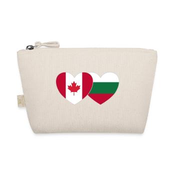 Kanada Bulgarien Flagge Herz - Bio-Täschchen - Natur - Vorne