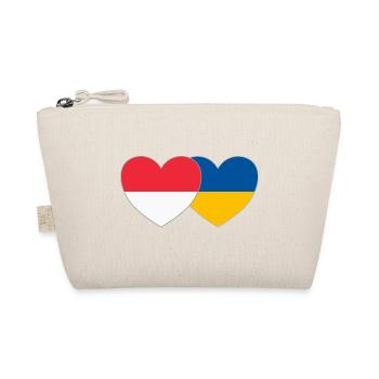 Indonésie Ukraine Flag Heart - Trousse biologique - nature - Devant
