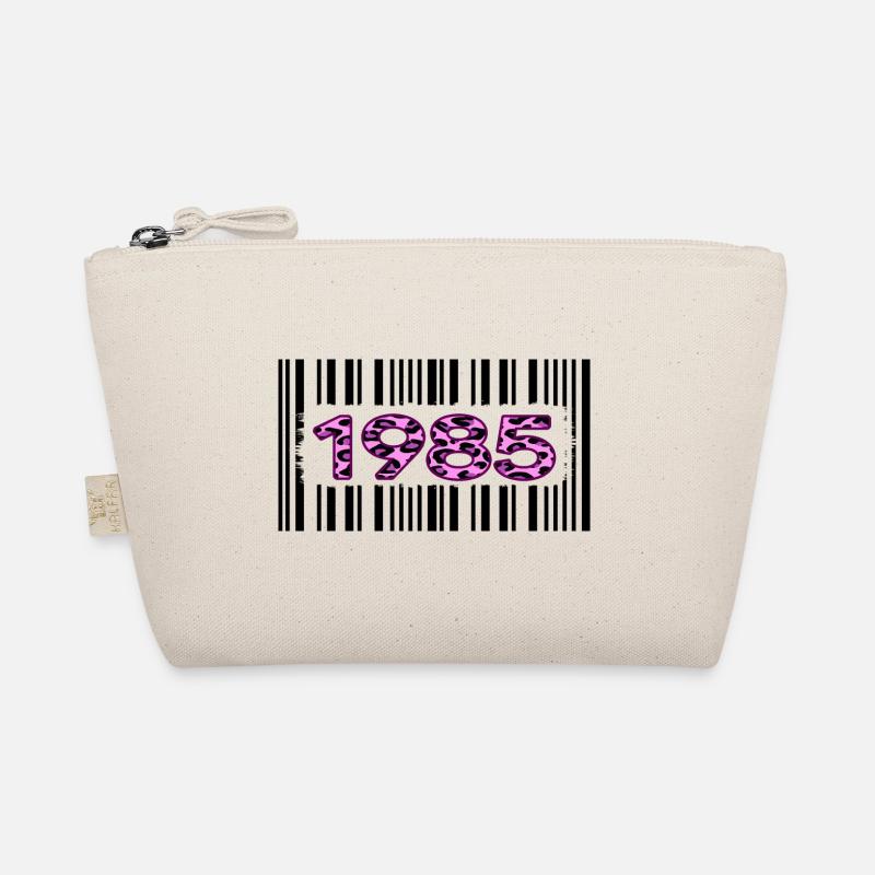 1985 birthday barcode pink leopard retro party Organic Pouch
