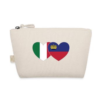 Italie Liechtenstein Drapeau Coeur - Trousse biologique - nature - Devant