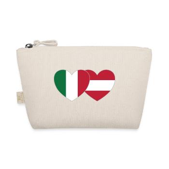 Italie Autriche Drapeau Cœur - Trousse biologique - nature - Devant