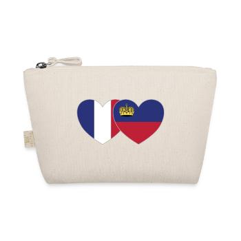 Drapeau de la France Liechtenstein Cœur - Trousse biologique - nature - Devant