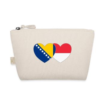 Bosnie Indonésie Drapeau Coeur - Trousse biologique - nature - Devant
