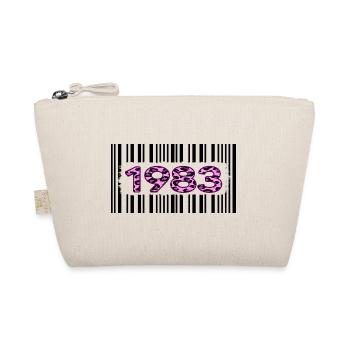 1983 Birthday Anniversary Barcode Pink Leopard - Organic Pouch - nature - Front