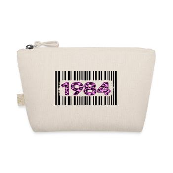 Birthday 1984 Anniversary Barcode Pink Leopard - Organic Pouch - nature - Front