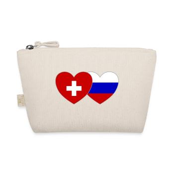Suisse Russie Flag Coeur - Trousse biologique - nature - Devant