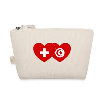 Suisse Tunisie Flag Heart - Trousse biologique - nature - Devant