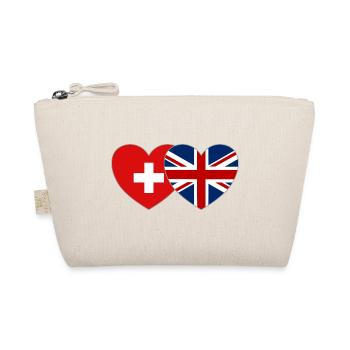 Suisse Angleterre Flag Heart - Trousse biologique - nature - Devant