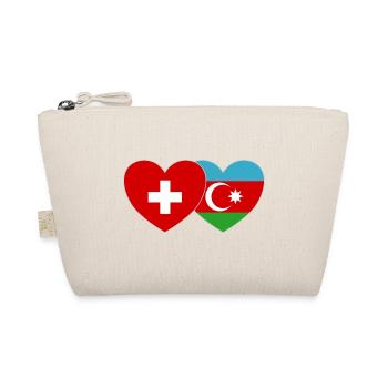 Switzerland Azerbaijan Flag Heart - Organic Pouch - nature - Front