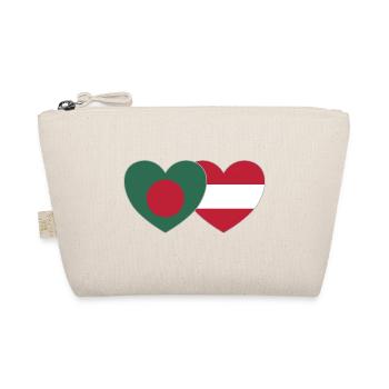 Bangladesh Austria Flag Heart - Organic Pouch - nature - Front