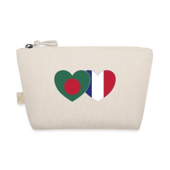 Bangladesh France Flag Heart - Organic Pouch - nature - Front