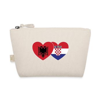 Albanie Croatie Drapeau Coeur - Trousse biologique - nature - Devant