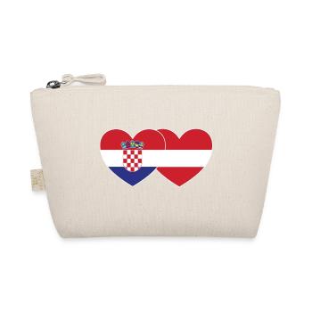 Croatie Autriche Flag Coeur - Trousse biologique - nature - Devant