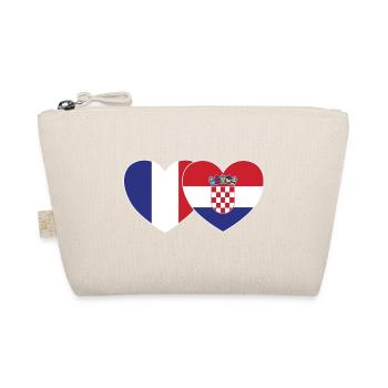 France Croatie Flag Coeur - Trousse biologique - nature - Devant