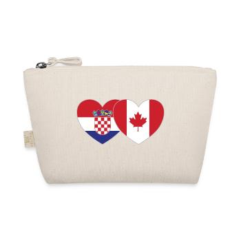 Kroatien Kanada Flagge Herz - Bio-Täschchen - Natur - Vorne