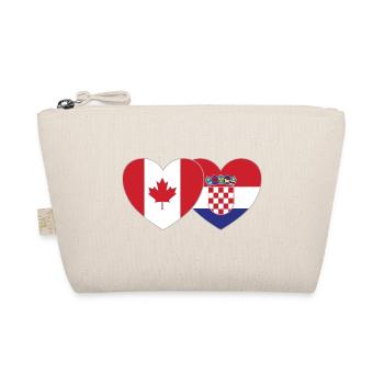 Kanada Kroatien Flagge Herz - Bio-Täschchen - Natur - Vorne