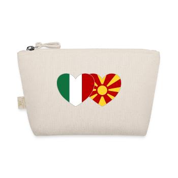 Italie Macédoine Drapeau Coeur - Trousse biologique - nature - Devant